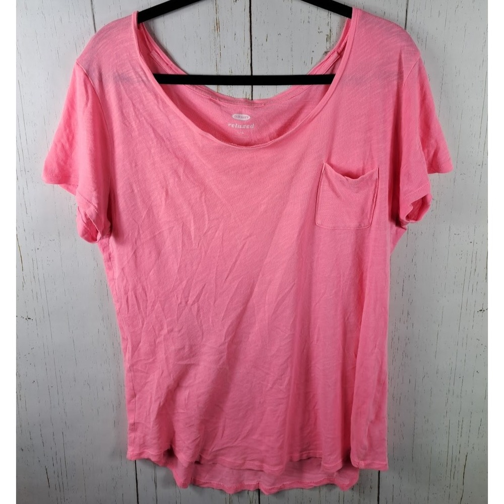 Old Navy Size Large Womens Pink Short Sleeve Relaxed Top